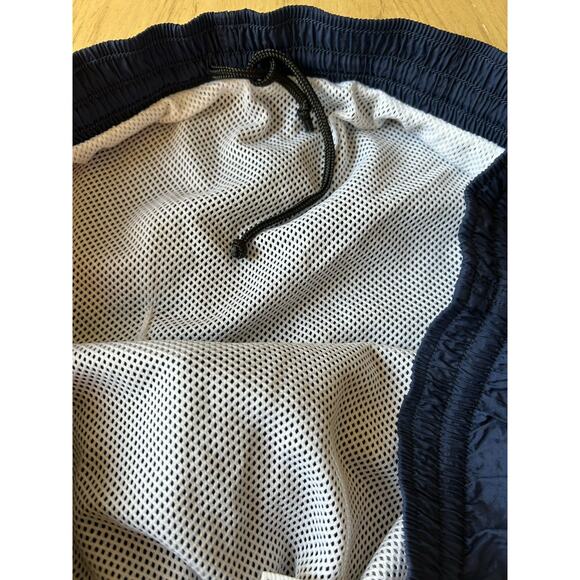 Columbia Men’s Large Shorts Mesh Lined Swim Trunks Navy Blue Fish Hike Gorpcore - Picture 5 of 7